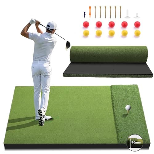 Fanshaw Premium Dual-Turf Golf Mat 5x4 40mm Thickened for Practice