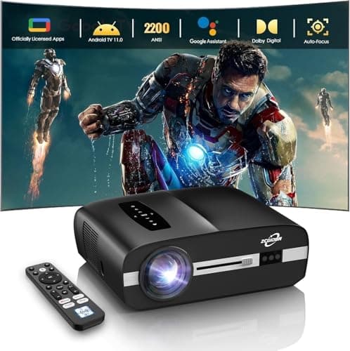 4K Projector for Golf Simulator, Home Theater & Gaming, 2200 ANSI Lumens
